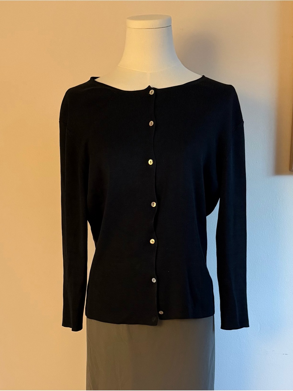 Brooks Silk Black Women's Cardigan